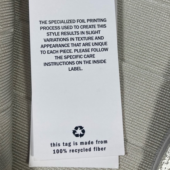 NWT Herve Leger Paris, Silver Foil Mini Dress, Size Large, MSRP $1,050.00 - Picture 8 of 15